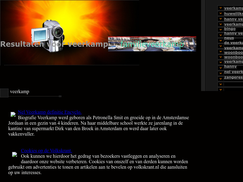Screenshot van website