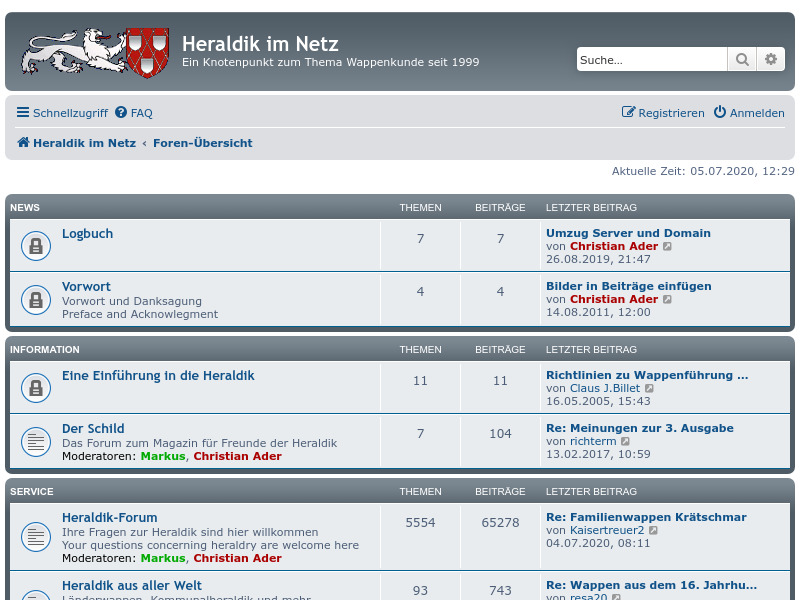 Screenshot van website