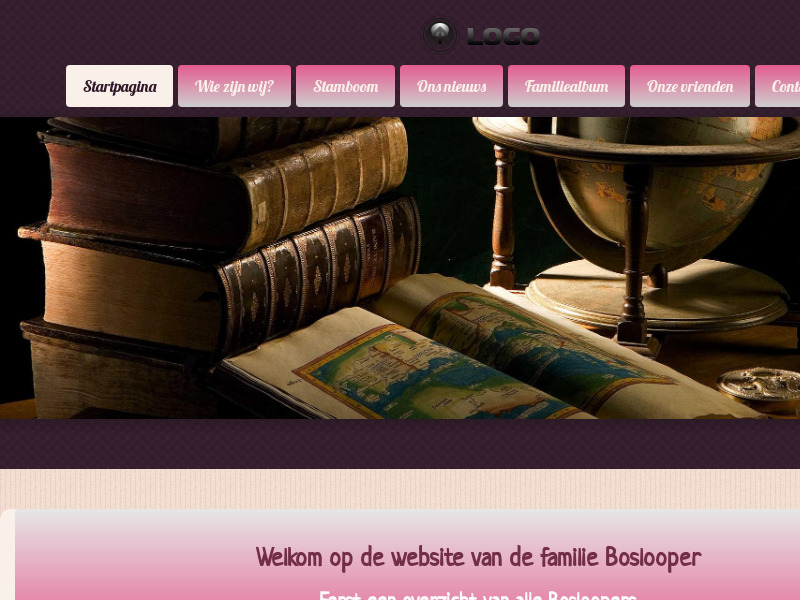 Screenshot van website