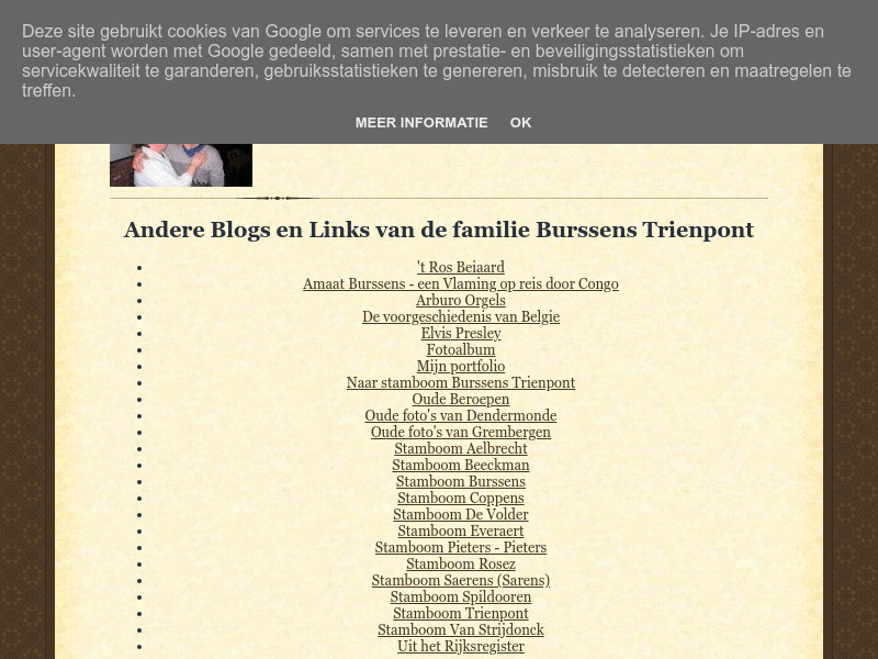 Screenshot van website