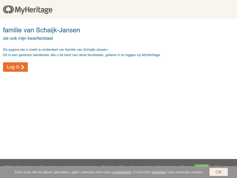 Screenshot van website