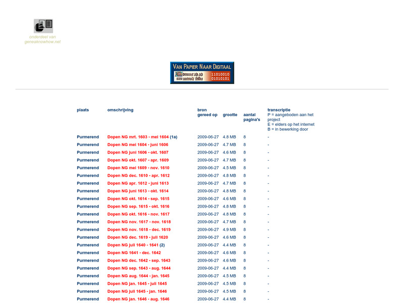 Screenshot van website