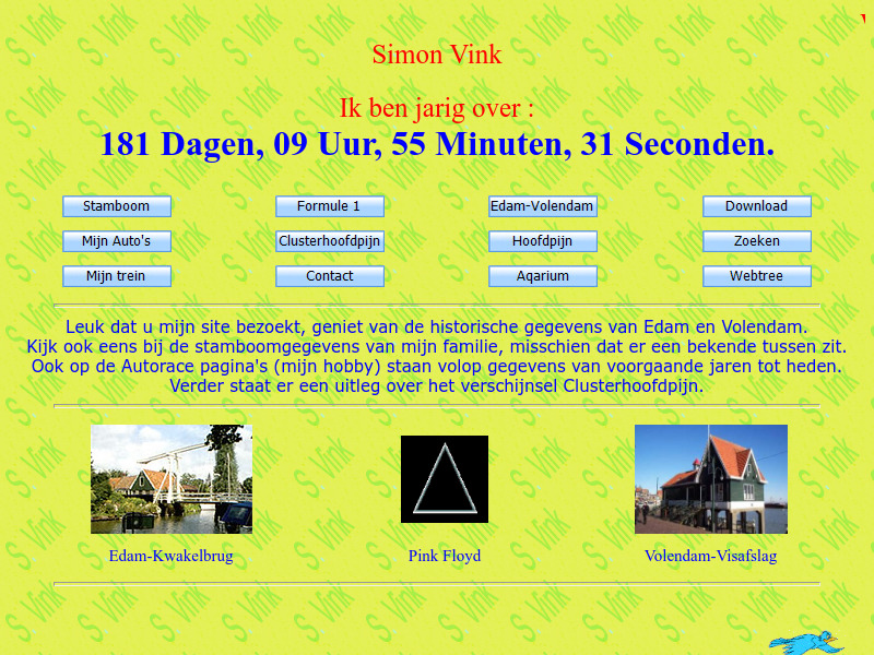 Screenshot van website