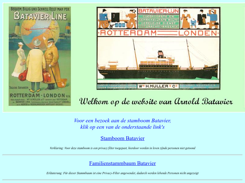 Screenshot van website