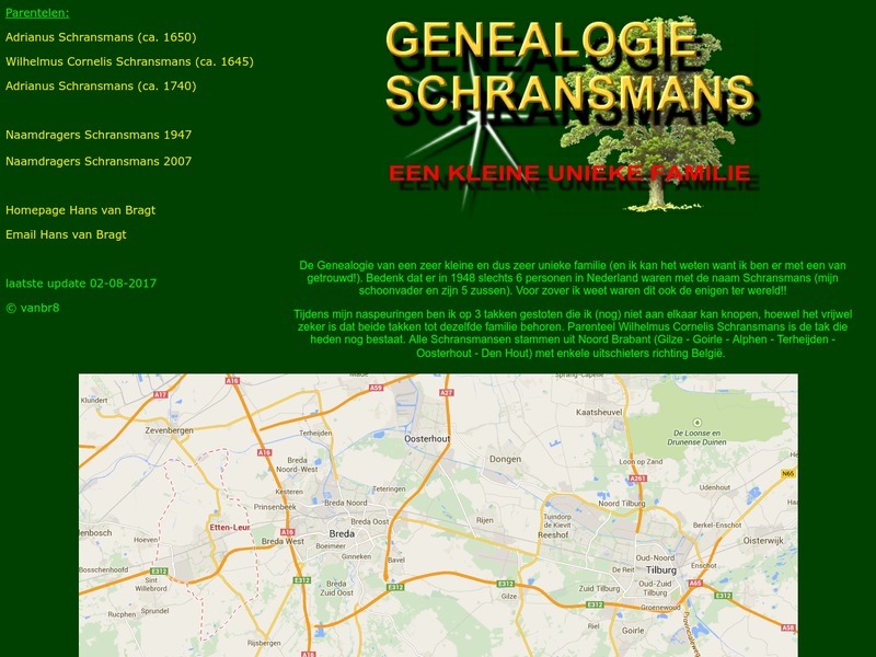 Screenshot van website