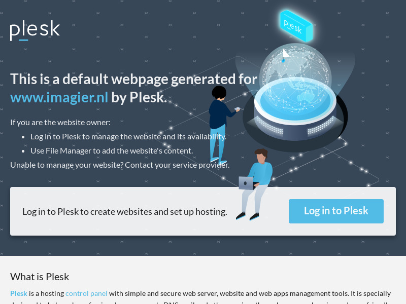 Screenshot van website