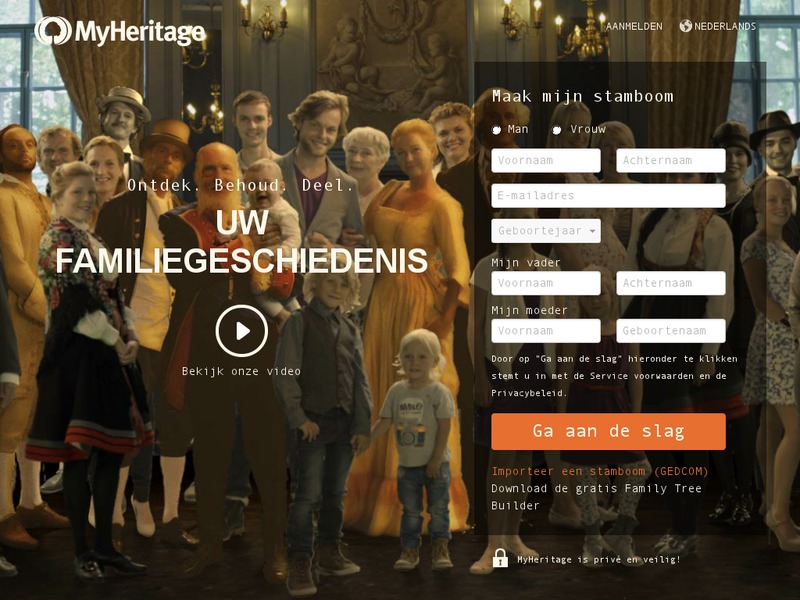 Screenshot van website