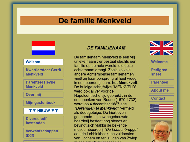 Screenshot van website