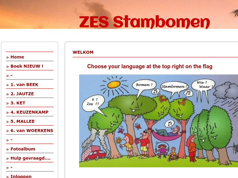 Screenshot van website