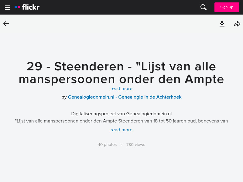 Screenshot van website
