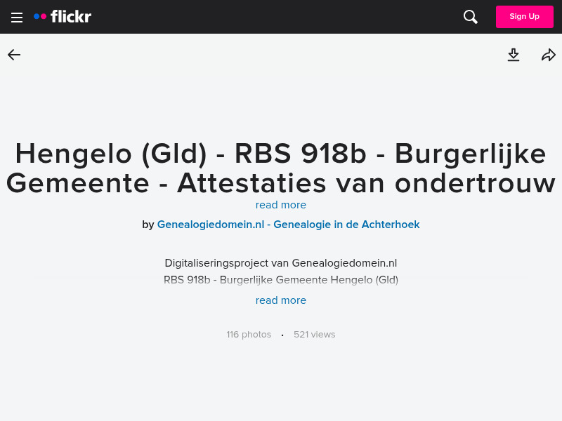 Screenshot van website