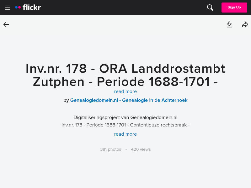 Screenshot van website