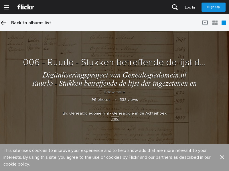 Screenshot van website
