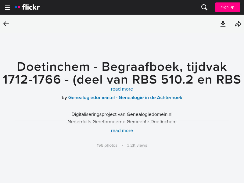 Screenshot van website