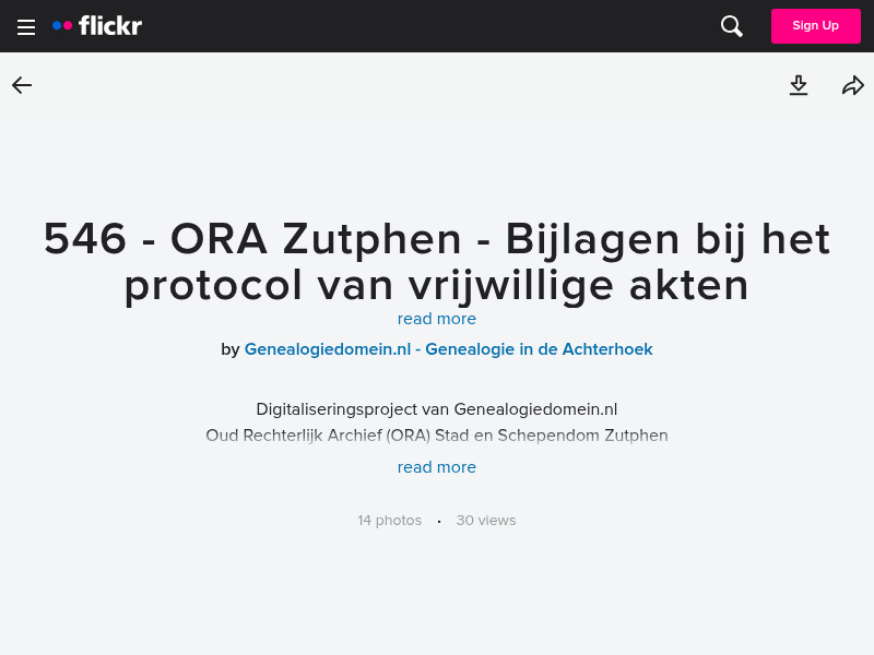 Screenshot van website