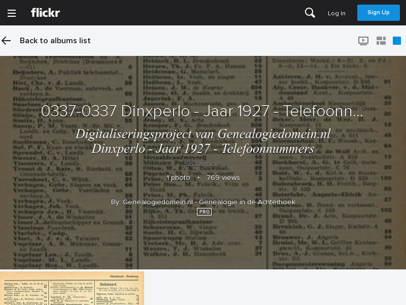 Screenshot van website