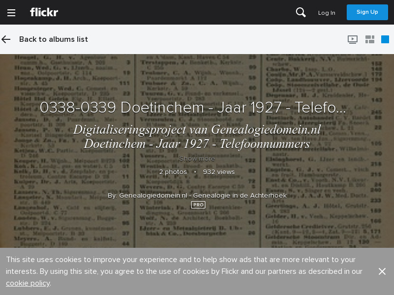 Screenshot van website