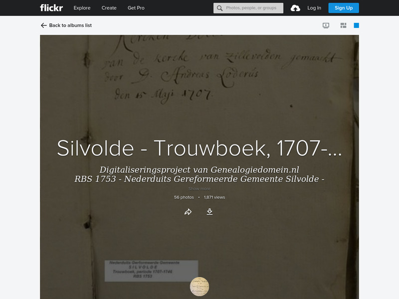 Screenshot van website