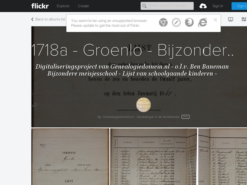 Screenshot van website