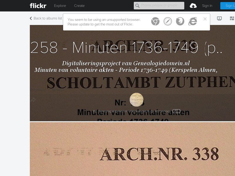Screenshot van website