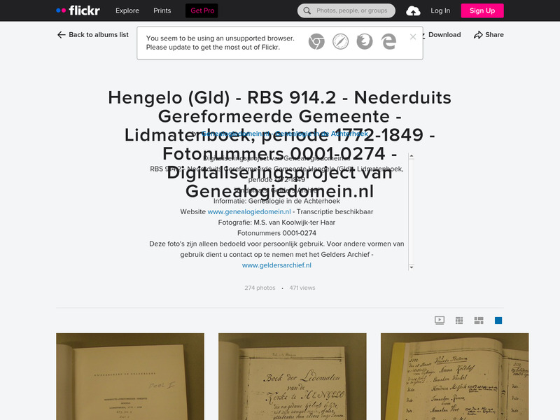Screenshot van website