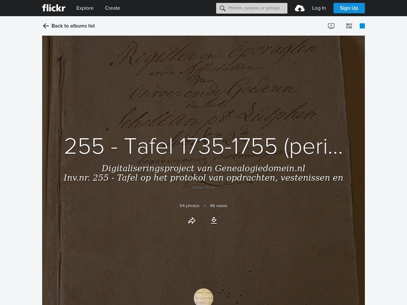 Screenshot van website