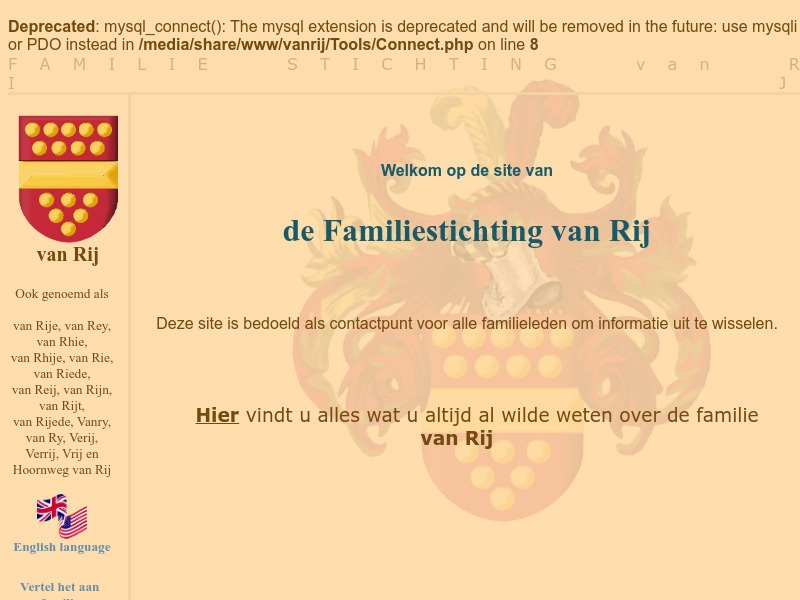 Screenshot van website