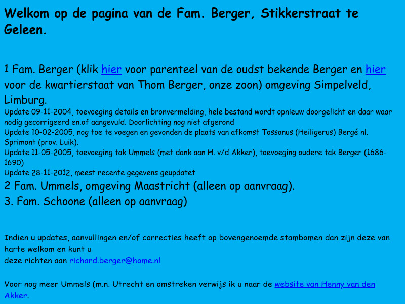 Screenshot van website