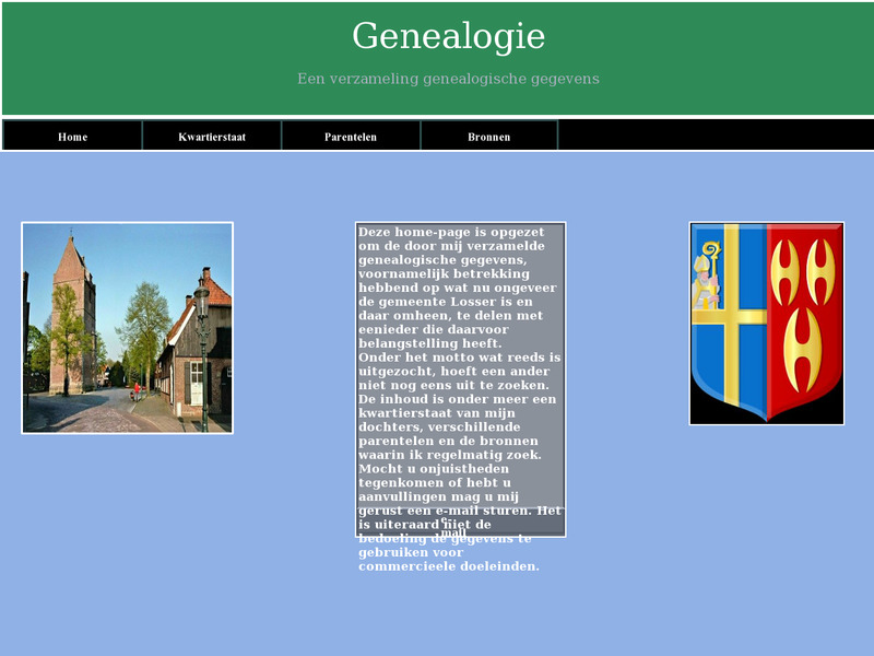 Screenshot van website