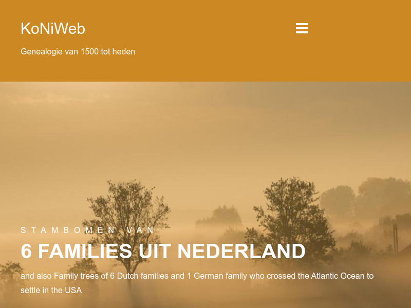 Screenshot van website