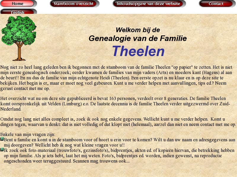 Screenshot van website