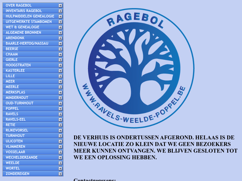 Screenshot van website