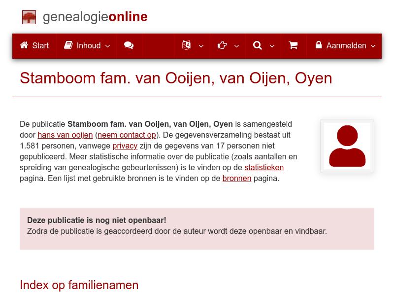 Screenshot van website