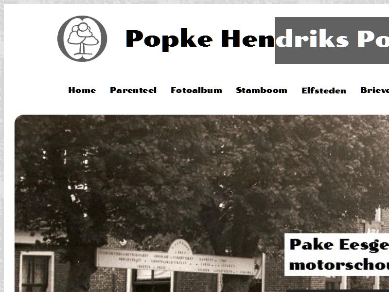 Screenshot van website