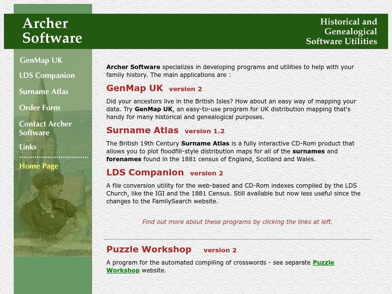 Screenshot van website