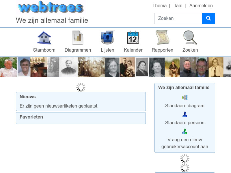 Screenshot van website