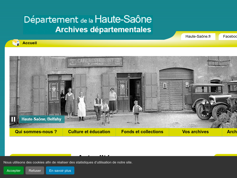 Screenshot van website
