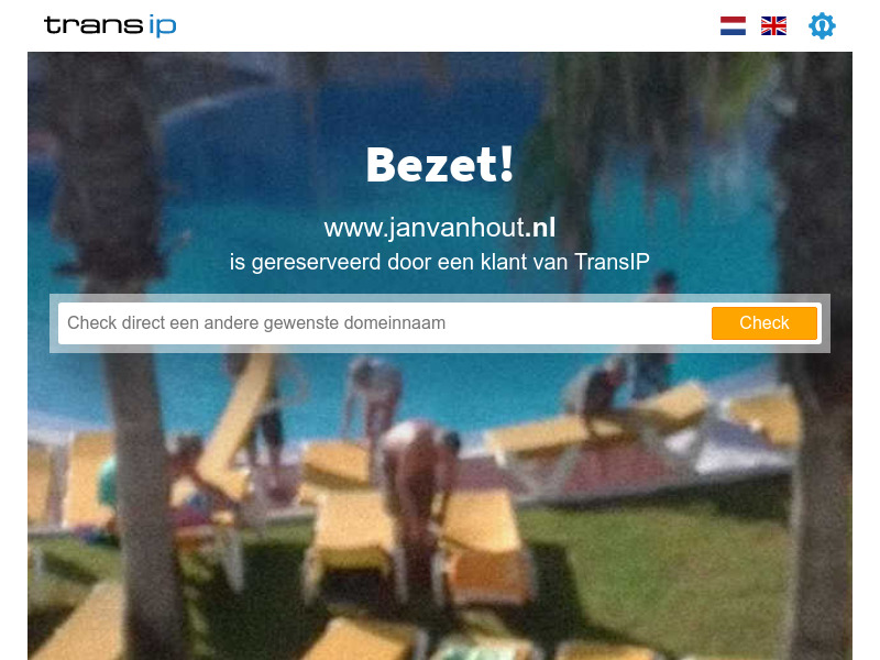 Screenshot van website