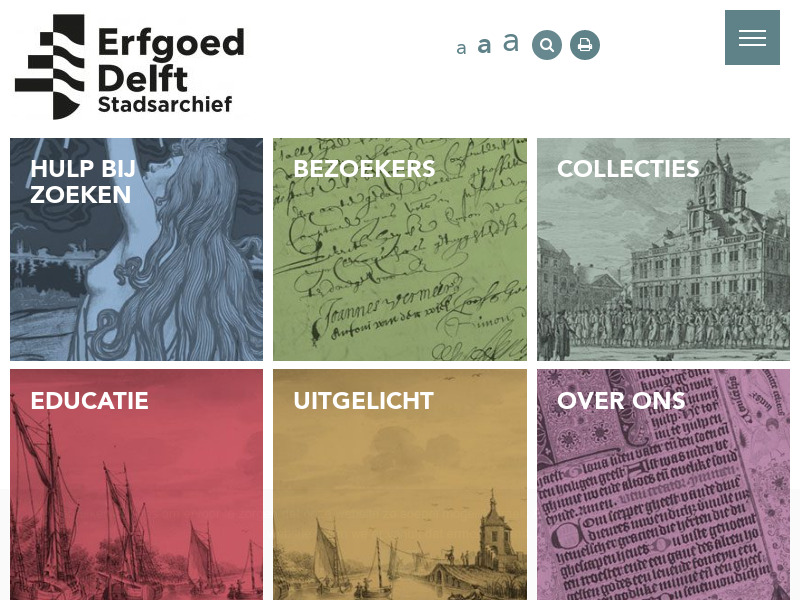 Screenshot van website