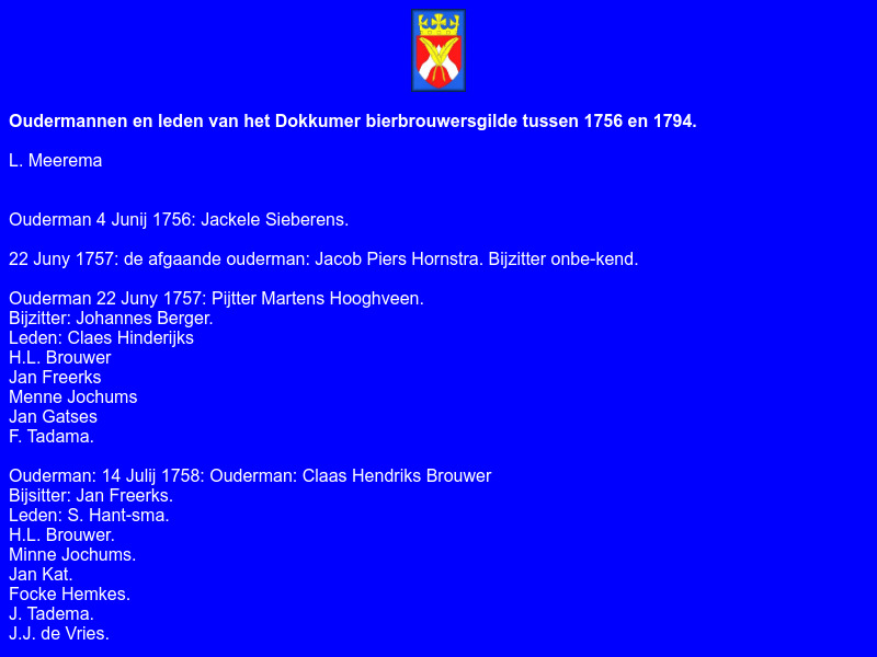 Screenshot van website
