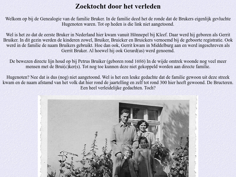 Screenshot van website