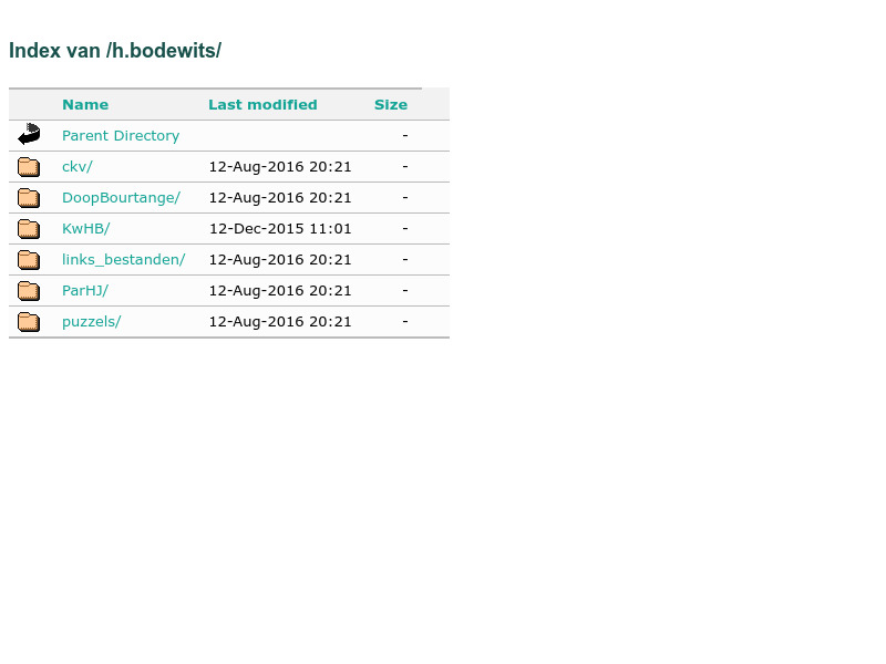 Screenshot van website