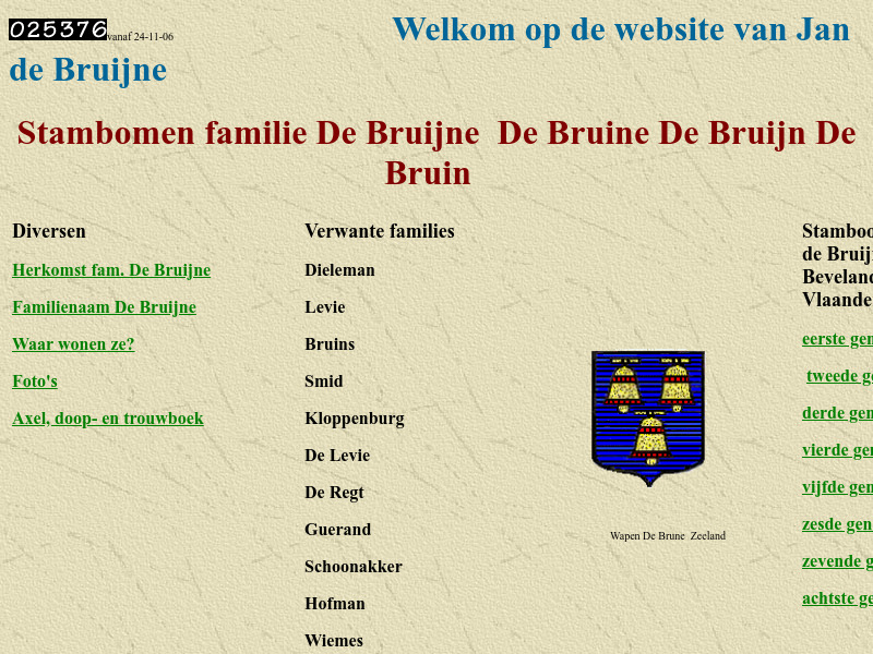 Screenshot van website