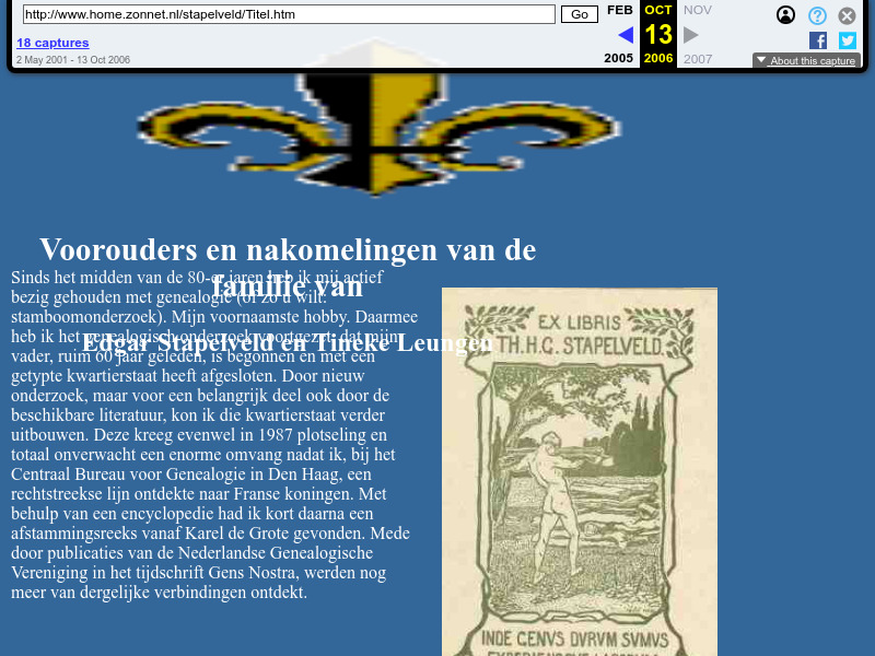 Screenshot van website