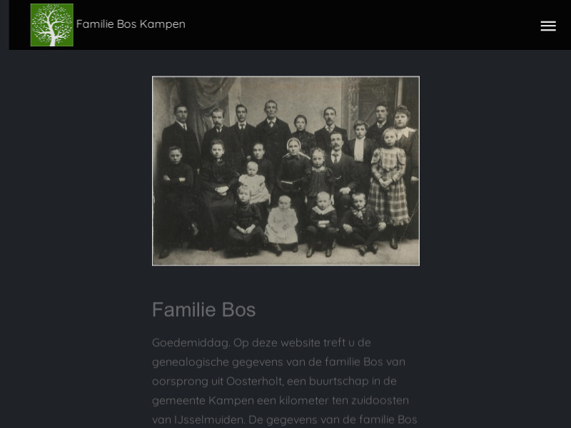 Screenshot van website