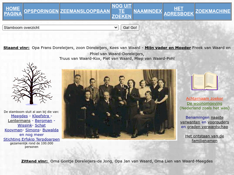 Screenshot van website