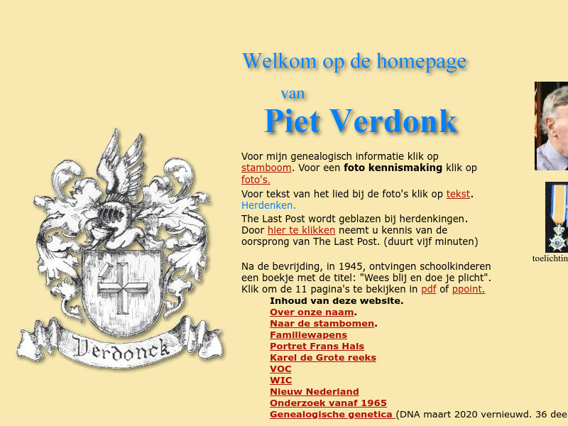 Screenshot van website