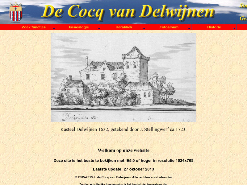 Screenshot van website