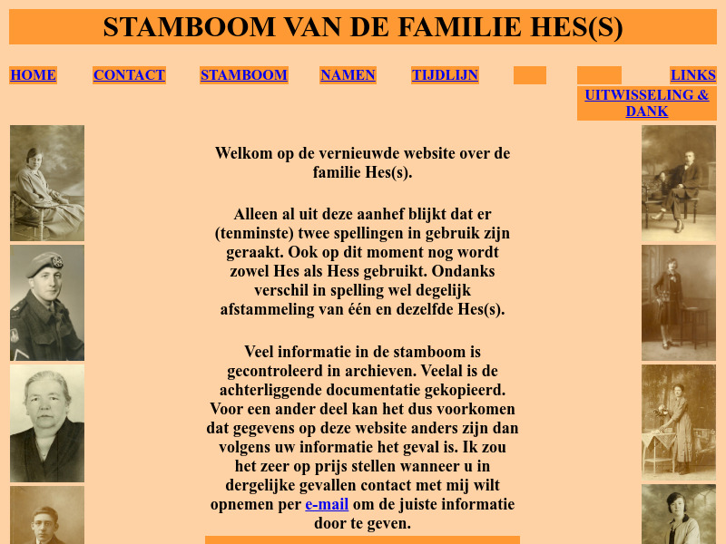 Screenshot van website