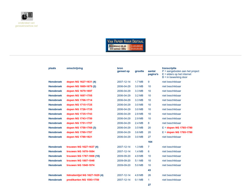 Screenshot van website